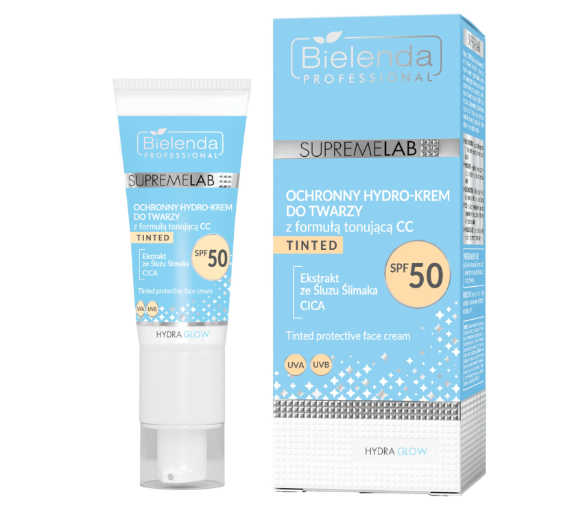 Bielenda Bielenda Professional Supremelab Hydra Glow Ochronny Hydro-Krem Do Twarzy Z Formułą Tonującą CC SPF 50 40ml