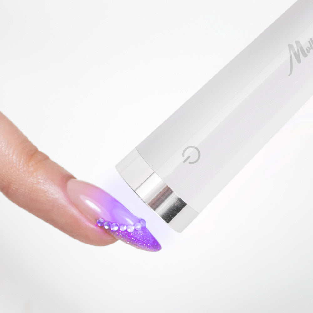 Molly Nails Lampa Do Paznokci LED 3W Do Lakierów Hybrydowych Żeli I Akrylożeli Bezprzewodowa Biała U2