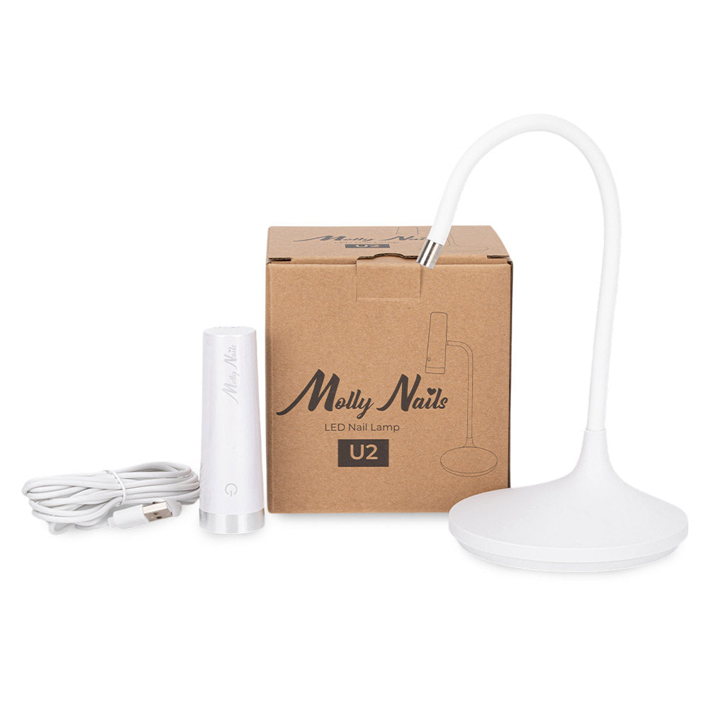 Molly Nails Lampa Do Paznokci LED 3W Do Lakierów Hybrydowych Żeli I Akrylożeli Bezprzewodowa Biała U2