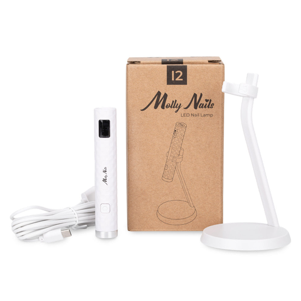 Molly Nails Lampa Do Paznokci LED 5W Do Lakierów Hybrydowych Żeli I Akrylożeli Bezprzewodowa Biała I2