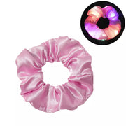 Świecąca Gumka Do Włosów Scrunchie LED Różowa
