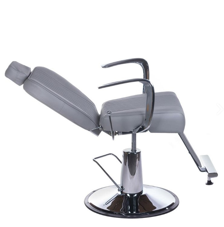 Fotel barberski OLAF BH-3273 Jasny szary