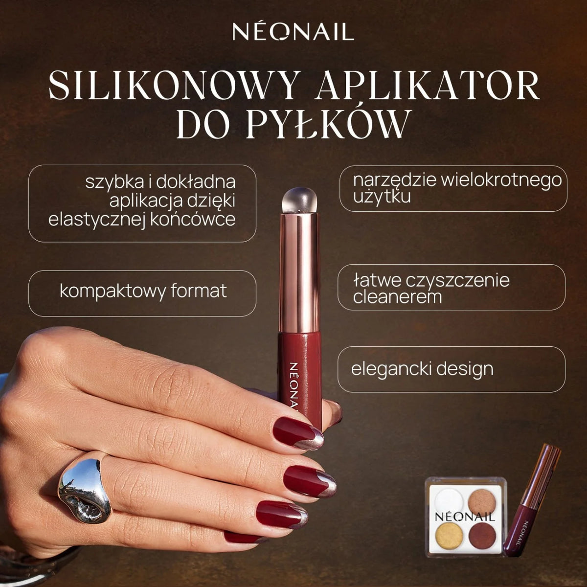 NEONAIL Aplikator do pyłków prasowanych