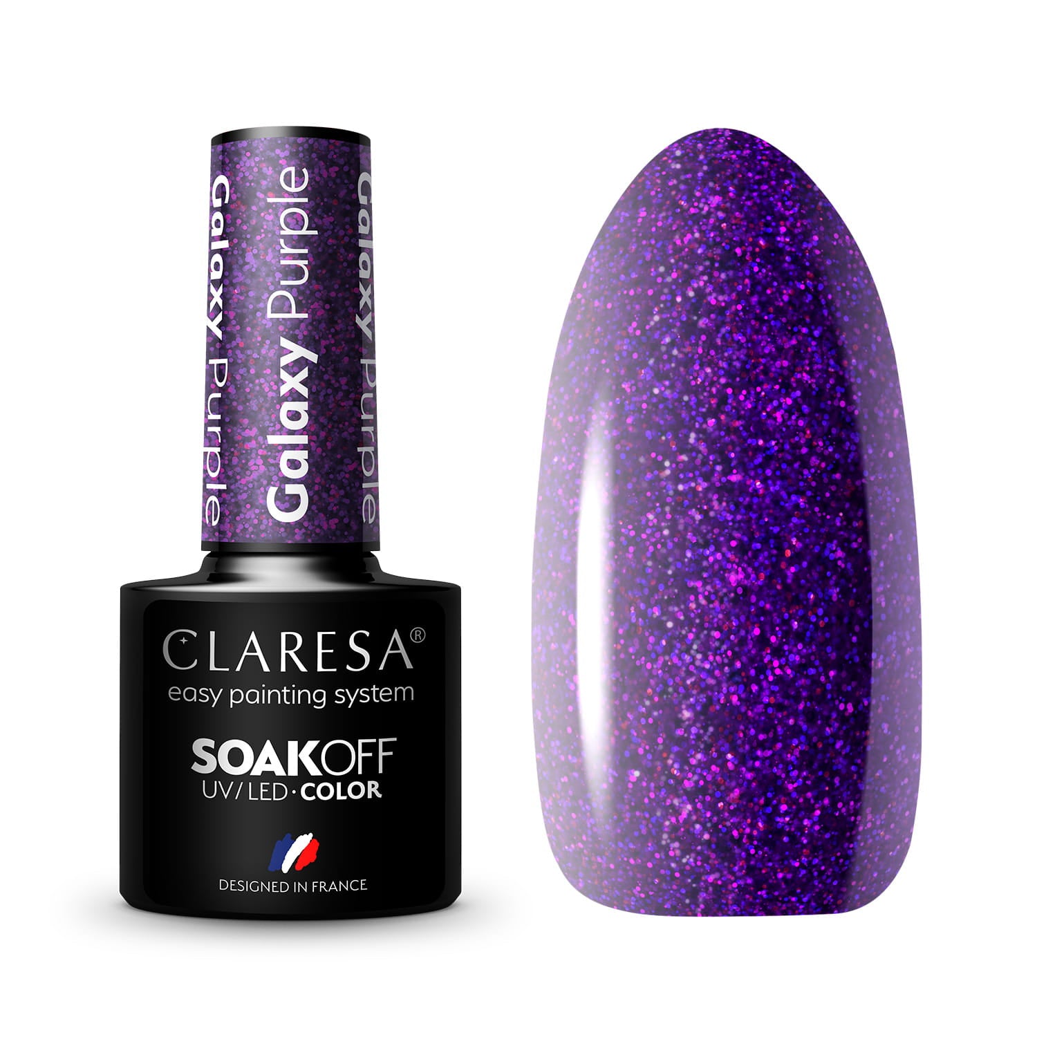 Claresa - Lakier hybrydowy GALAXY PURPLE -5g