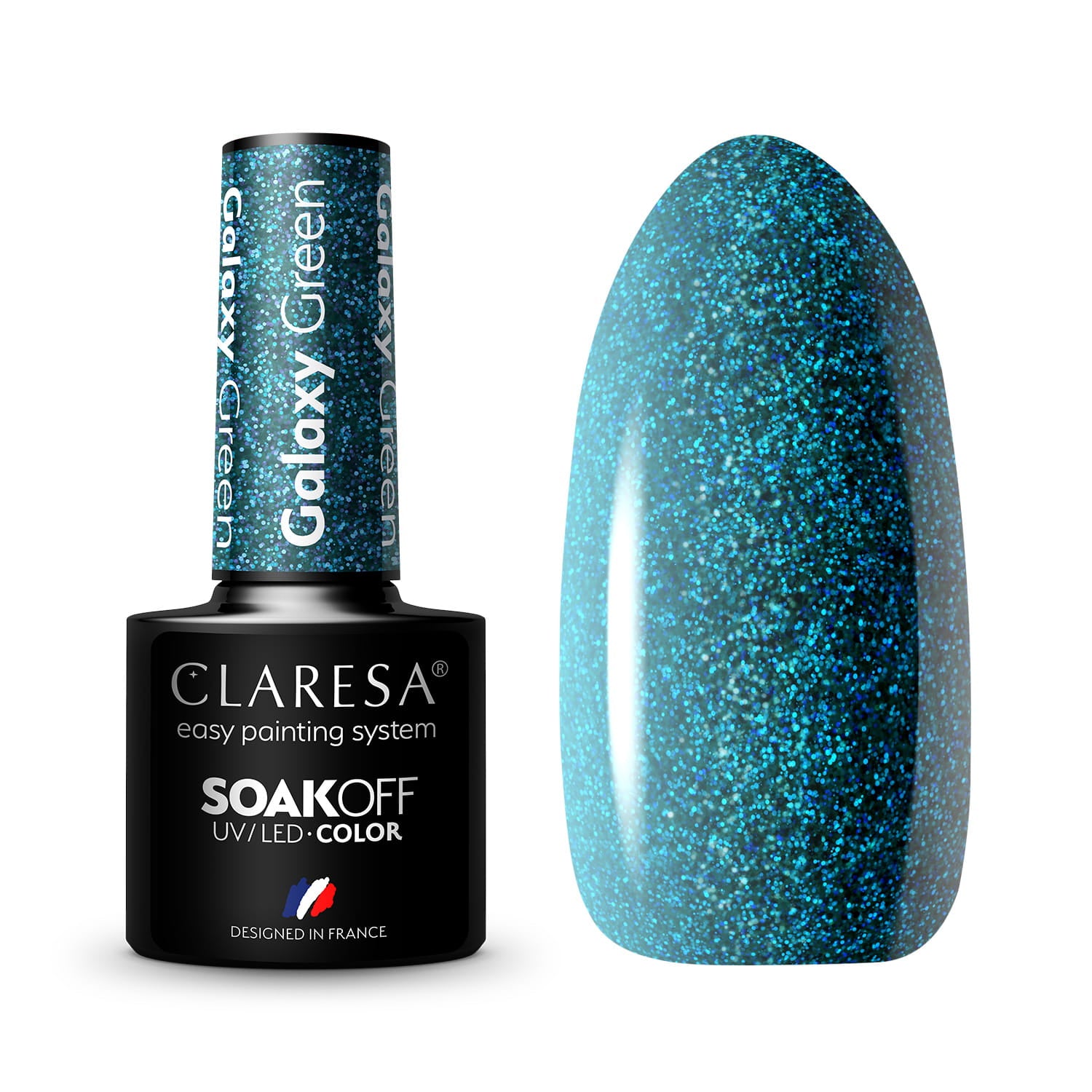 Claresa - Lakier hybrydowy GALAXY GREEN -5g