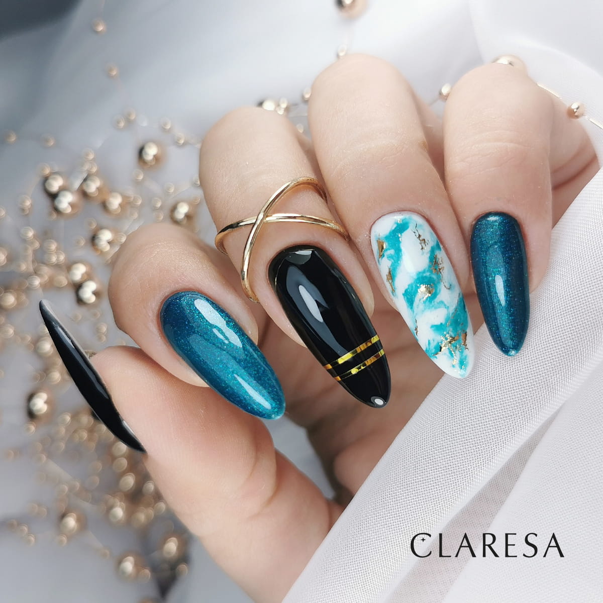 Claresa - Lakier hybrydowy GALAXY GREEN -5g
