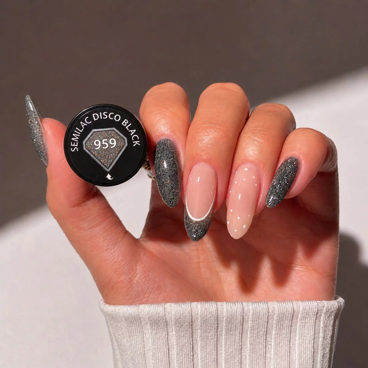 Semilac Lakier Hybrydowy 959 Disco Black 7 ml