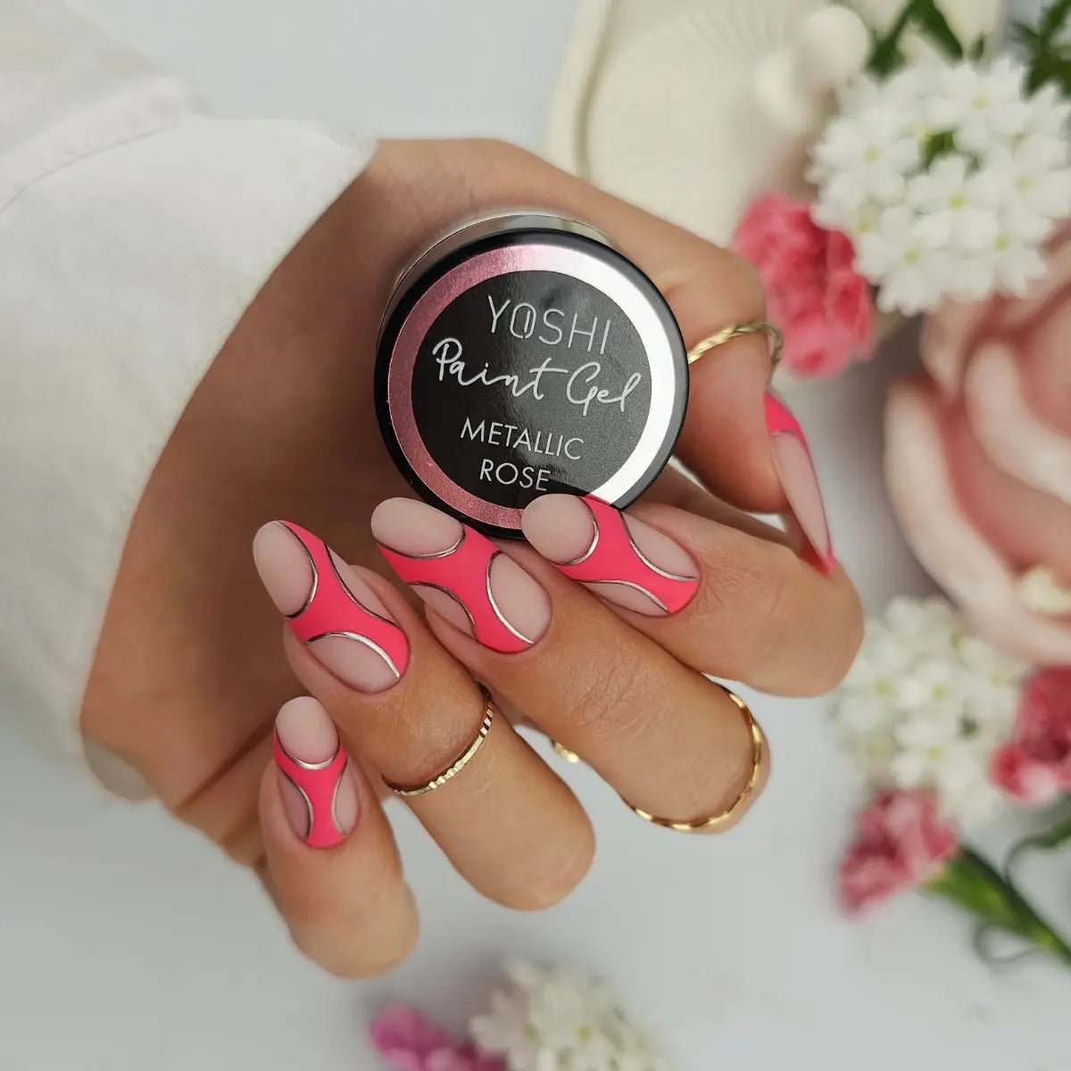 Yoshi Paint Gel UV LED Metallic Rose 5ml