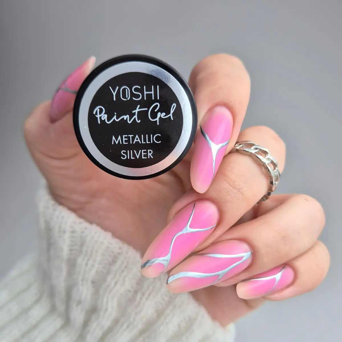 Yoshi Paint Gel UV LED Metallic Silver 5ml