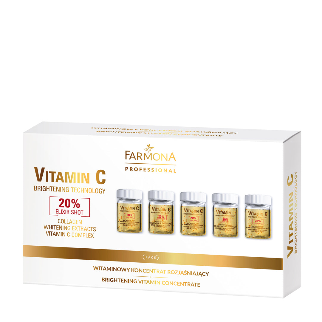 Farmona Vitamin C Witaminowy Koncentrat Rozjaśniający Do Twarzy, 5x5ml