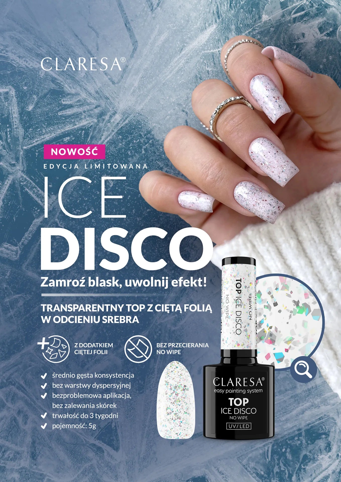 Claresa Top No Wipe Ice Disco 5g