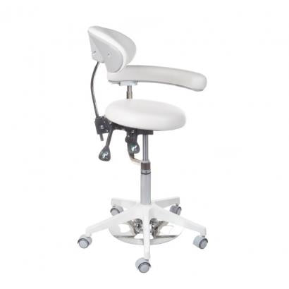Taboret Medyczny Z Oparciem BD-Y914 Biały