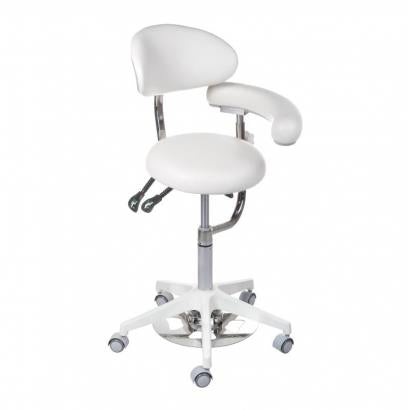 Taboret Medyczny Z Oparciem BD-Y914 Biały