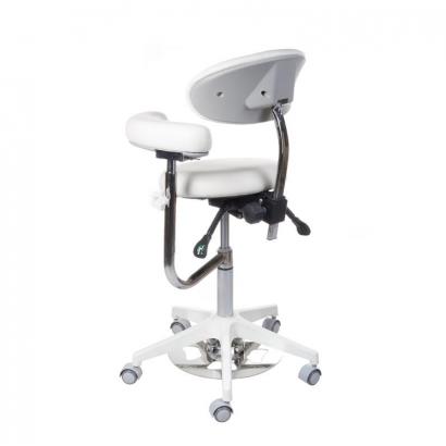 Taboret Medyczny Z Oparciem BD-Y914 Biały