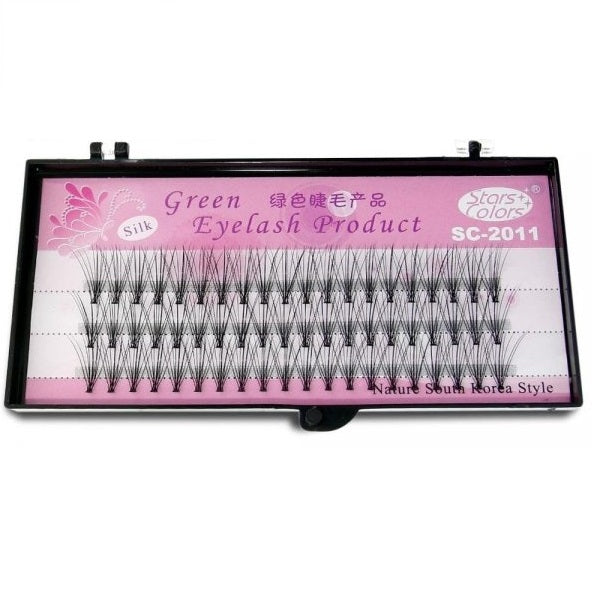 Rzęsy Kępki Green Eyelash Jedwabne 14mm Czarne