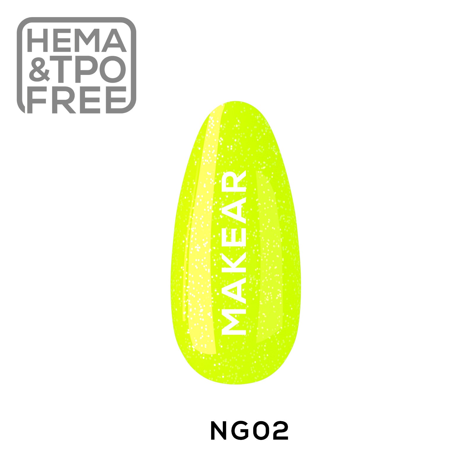 Makear Lakier Hybrydowy NG02 Glitter Neon 8Ml
