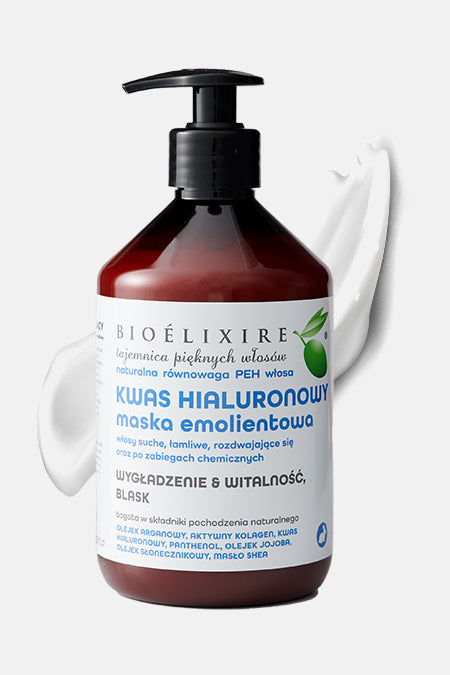 Bioelixire Bioelixire Maska Z Kwasem Hialuronowym Do Włosów Suchych, Łamliwych, Po Zabiegach Chemicznych 500ml