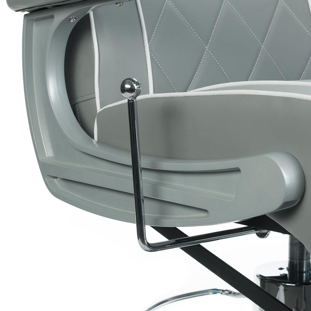 Fotel Barberski ODYS BH-31825M Jasny Szary