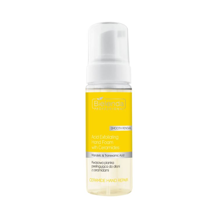 Bielenda Professional Ceramide Hand Repair kwasowa pianka peelingująca do dłoni z ceramidami 160 ml