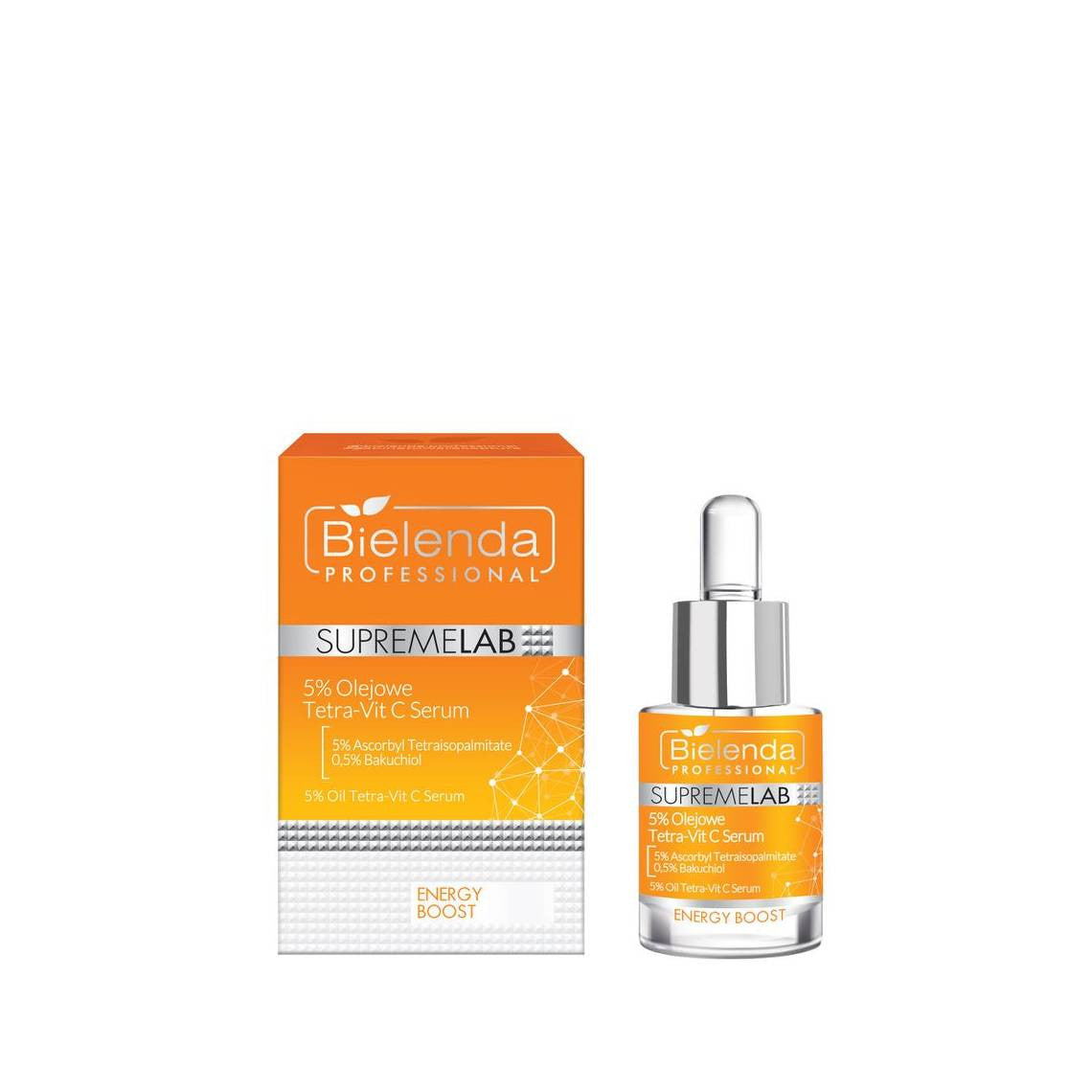 Bielenda Supremelab Energy Boost 5% Olejowe Tetra-Vit C Serum 15ml