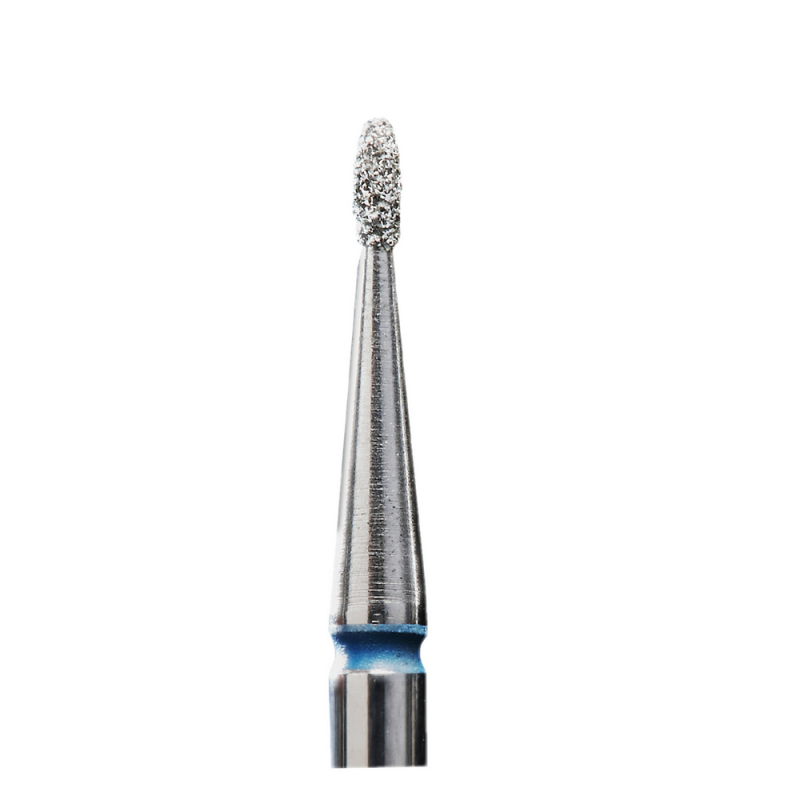 Staleks Frez Diamentowy Zaokrąglona Oliwka Niebieska 1,2/3mm 6szt