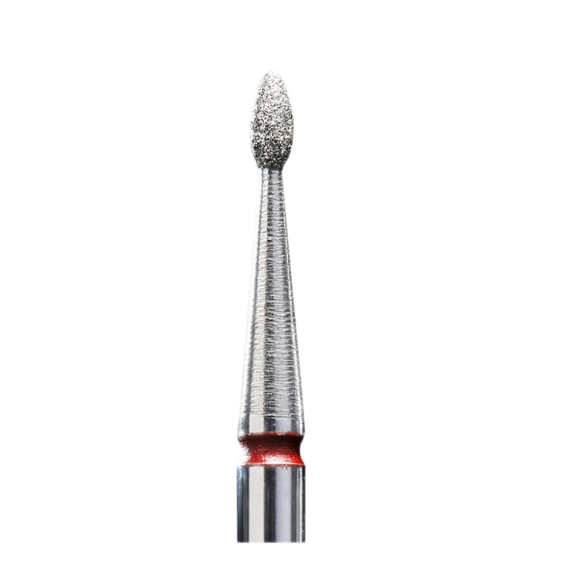 Staleks Frez Diamentowy Zaokrąglona Oliwka Czerwona 1,6/3,4mm 6szt
