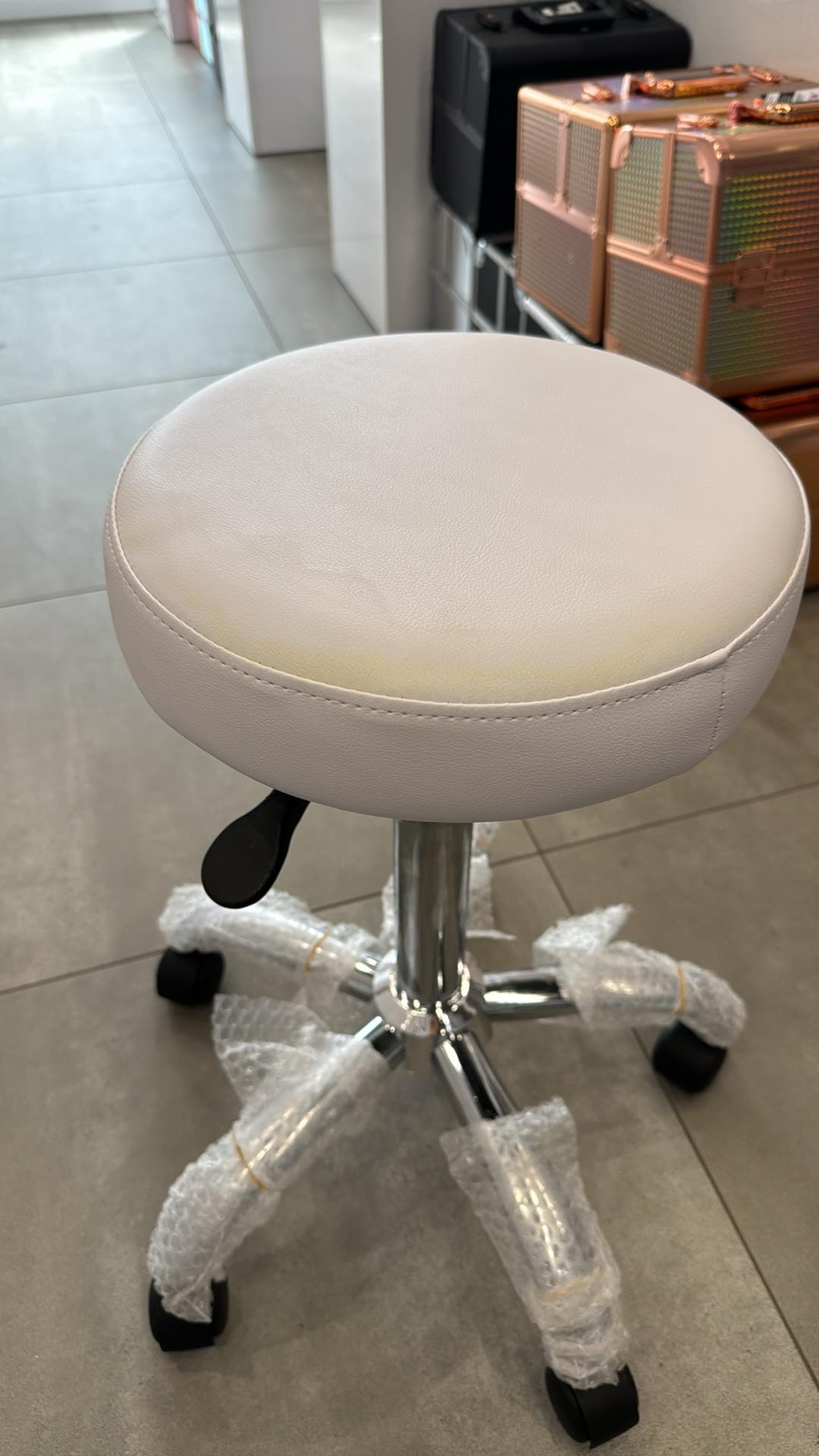 Taboret Kosmetyczny Am-310 Biały Outlet