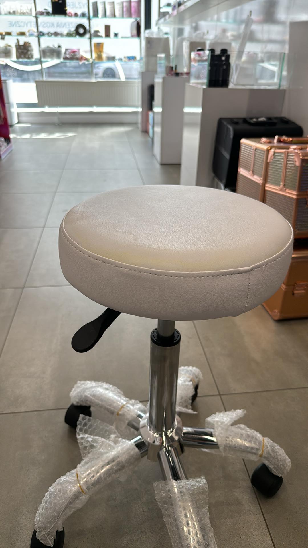 Taboret Kosmetyczny Am-310 Biały Outlet