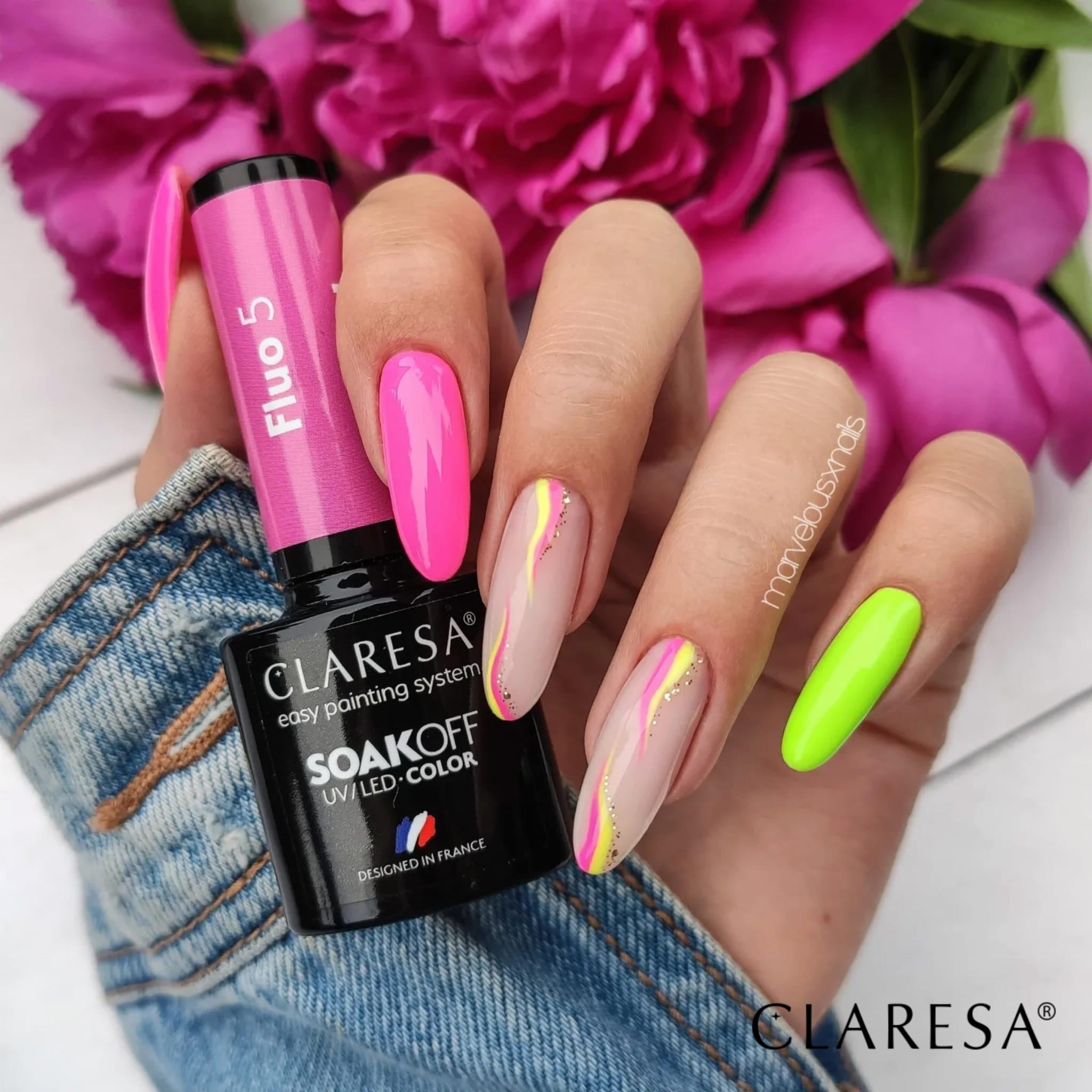 Claresa - Lakier hybrydowy FLUO 5 -5g