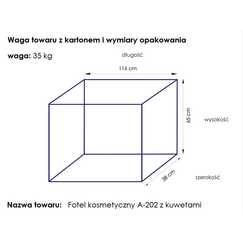 FOTEL Kosmetyczny A 202 Z Kuwetami Biały