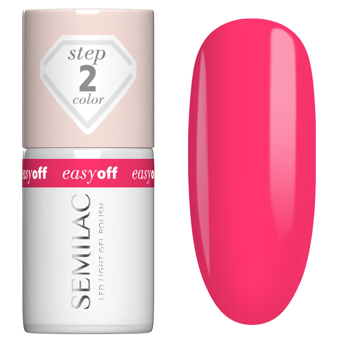 Semilac Lakier Do Paznokci Led Light L25 Neon Pink 7 ml