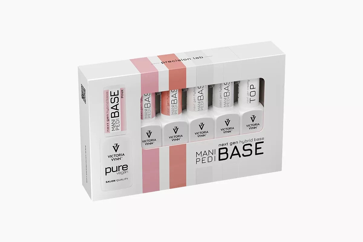 Victoria Vynn 5 Pack Pure Zestaw Do Manicure Hybrydowego Mani Pedi Base + Pure Creamy Hybrid Top