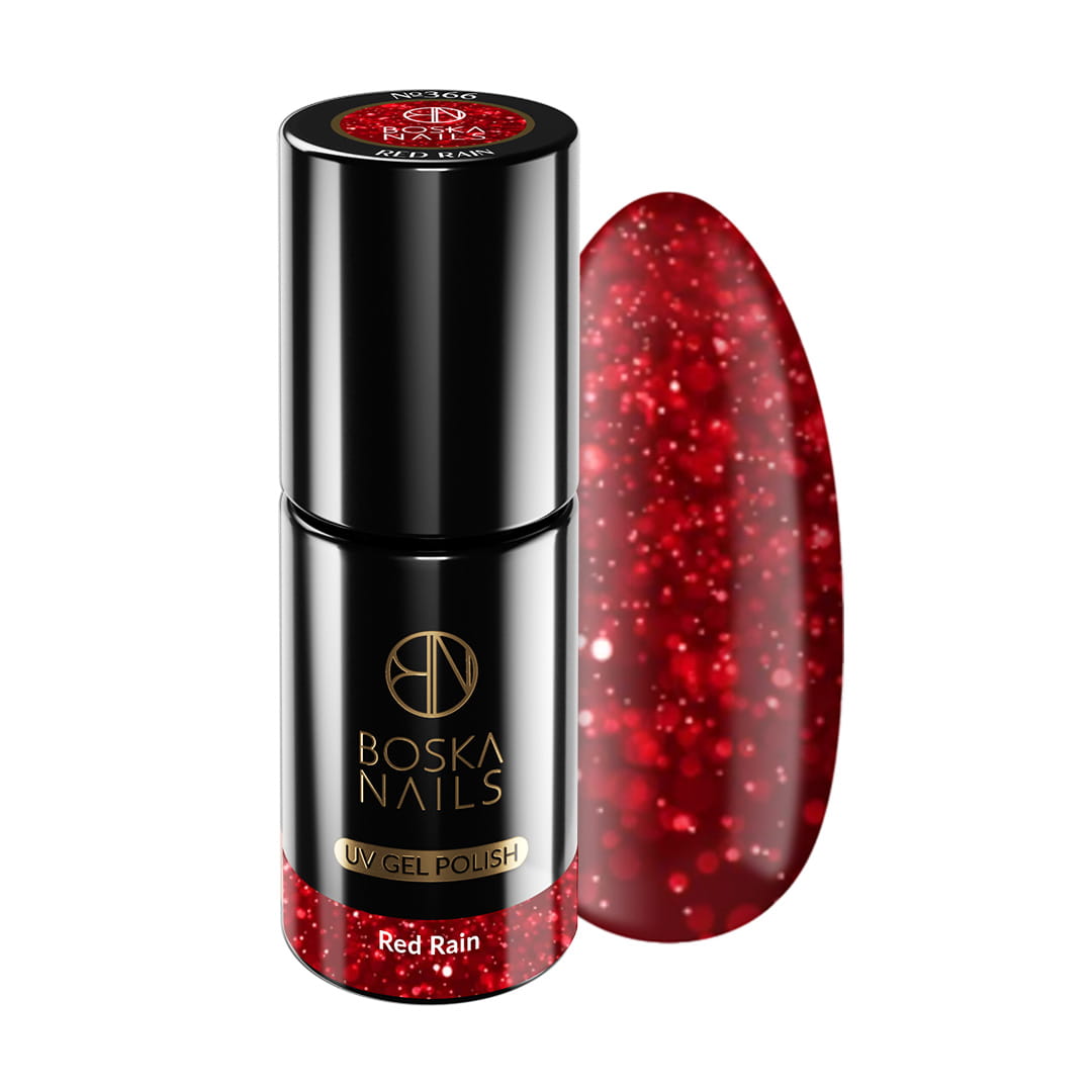 Boska Nails Lakier Hybrydowy Divine Red Rain No 366 6ml