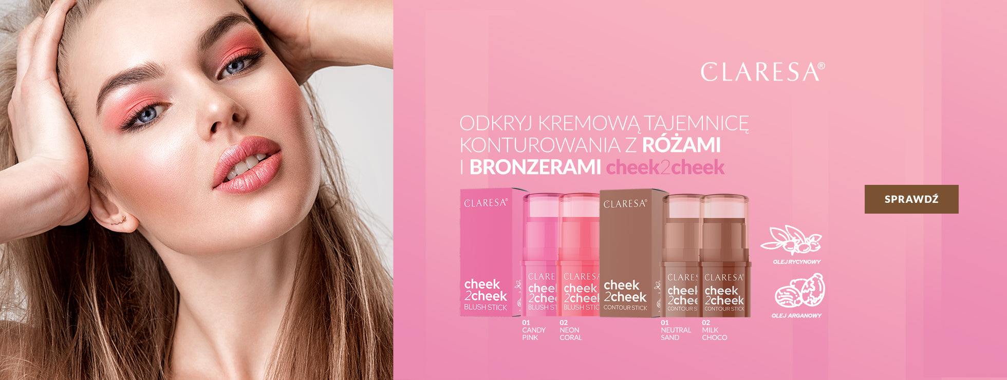 Kremowy Róż Do Policzków W Sztyfcie Cheek2cheek Blush Stick 01 Candy Pink 5,5g