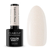 Claresa Lakier hybrydowy Lipstick Muse 2 Kremowy z brokatem 5 g