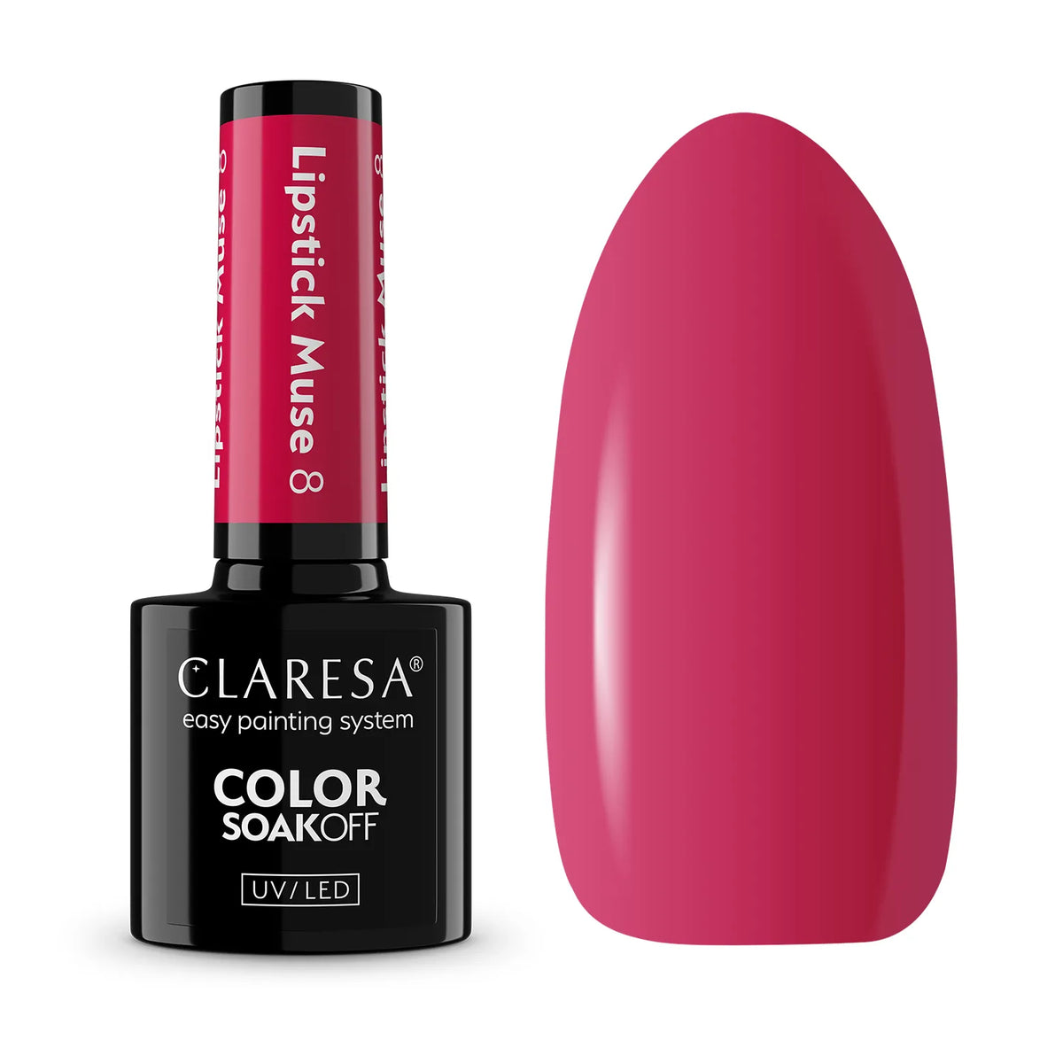 Claresa Lakier hybrydowy Lipstick Muse 8 Malinowy róż 5 g