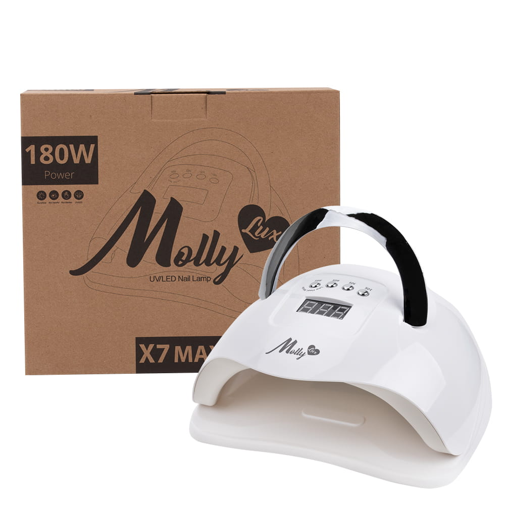 Mollylux Lampa Do Paznokci UV/LED 180W Do Lakierów Hybrydowych Żelowych X7 MAX Biała