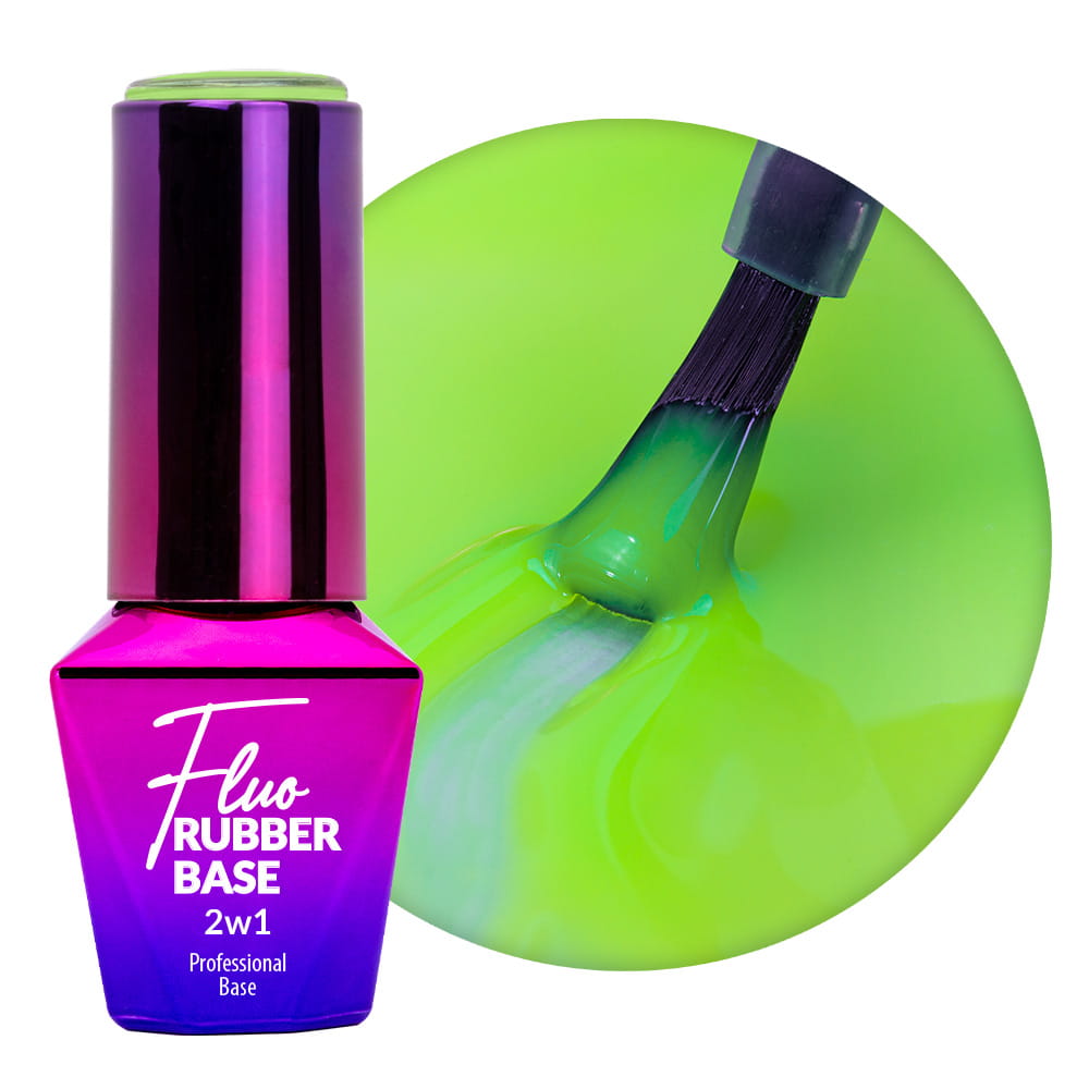 Molly Lac Mollylac Baza Kauczukowa Do Lakierów Hybrydowych Neonowa Rubber Base 2w1 Fluo Lime Mojito 10 g Nr 3 — Składniki i ocena