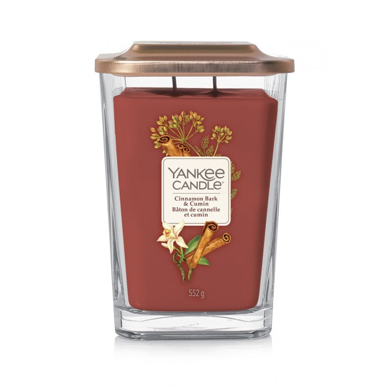Świeca Zapachowa Cinnamon Bark & Cumin, Duża Kwadratowa z Dwoma Knotami