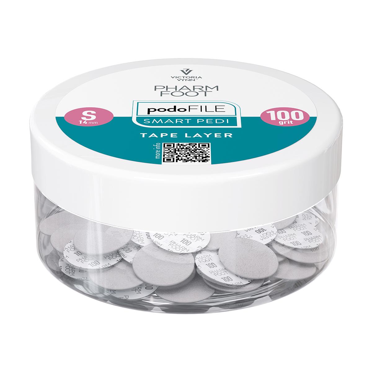 Pharm Foot Podo File Tape Layer 100, S Wymienne Nakładki Ścierne Na Podo Disc 50 Szt. W Słoiczku