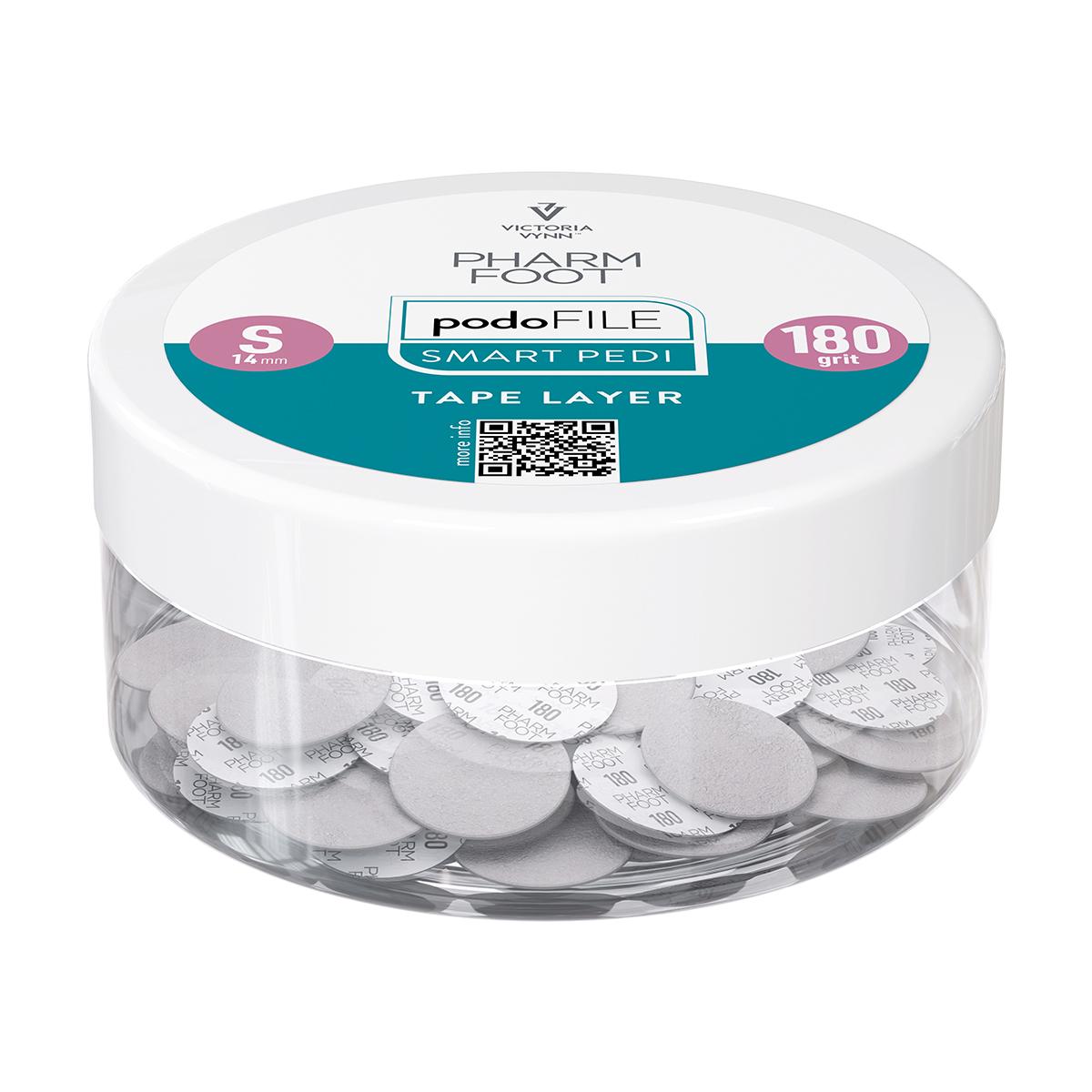 Pharm Foot Podo File Tape Layer 180, S Wymienne Nakładki Ścierne Na Podo Disc 50 Szt. W Słoiczku