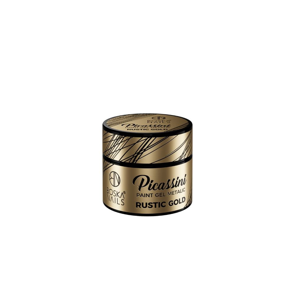 Boska Nails Żel Do Zdobień Picassini Metalic Paint Gel Rustic Gold 5ml