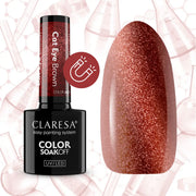 Claresa - Lakier Hybrydowy Cat Eye Brown 5g