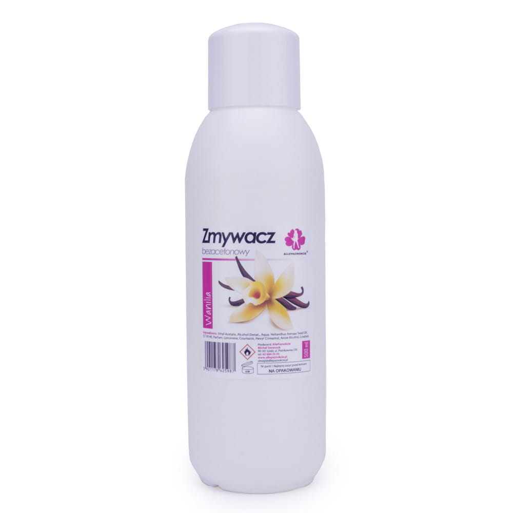 Allepaznokcie Zmywacz Wanilia 500 ml