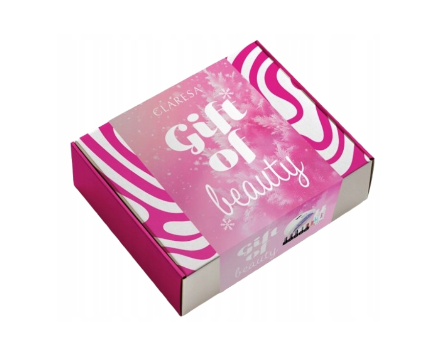 Claresa Gift Of Beauty Xmas Świąteczny Zestaw Startowy Do Manicure Z Lampą