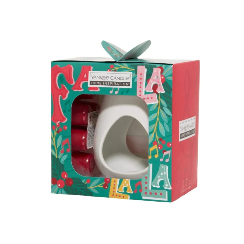 Yankee Candle Zestaw Kominek Z Woskiem Fa La La La