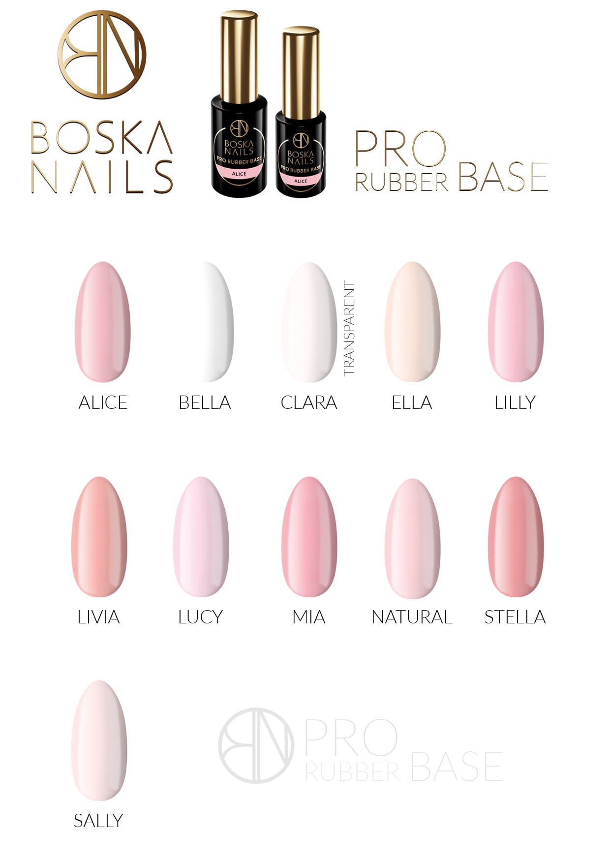 Boska Nails Baza Kauczukowa Pro Rubber Base Sally 10 ml