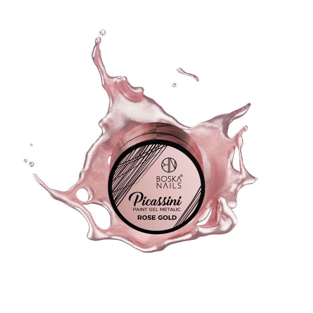 Boska Nails Żel Do Zdobień Picassini Metalic Paint Gel Rose Gold 5ml
