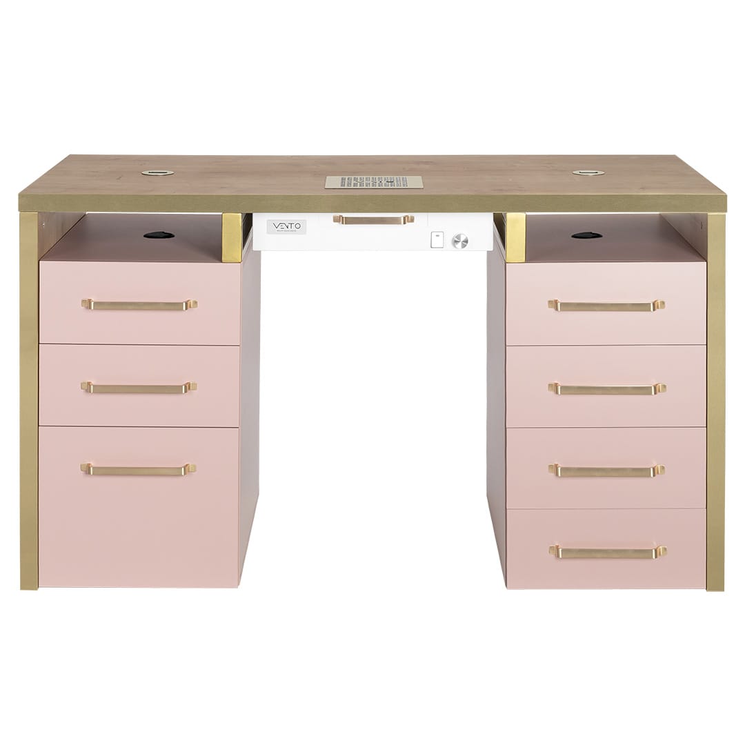 Vento Beauty Biurko Kosmetyczne Lusso Rosa Z Pochłaniaczem Pyłu Vento Pro Plus