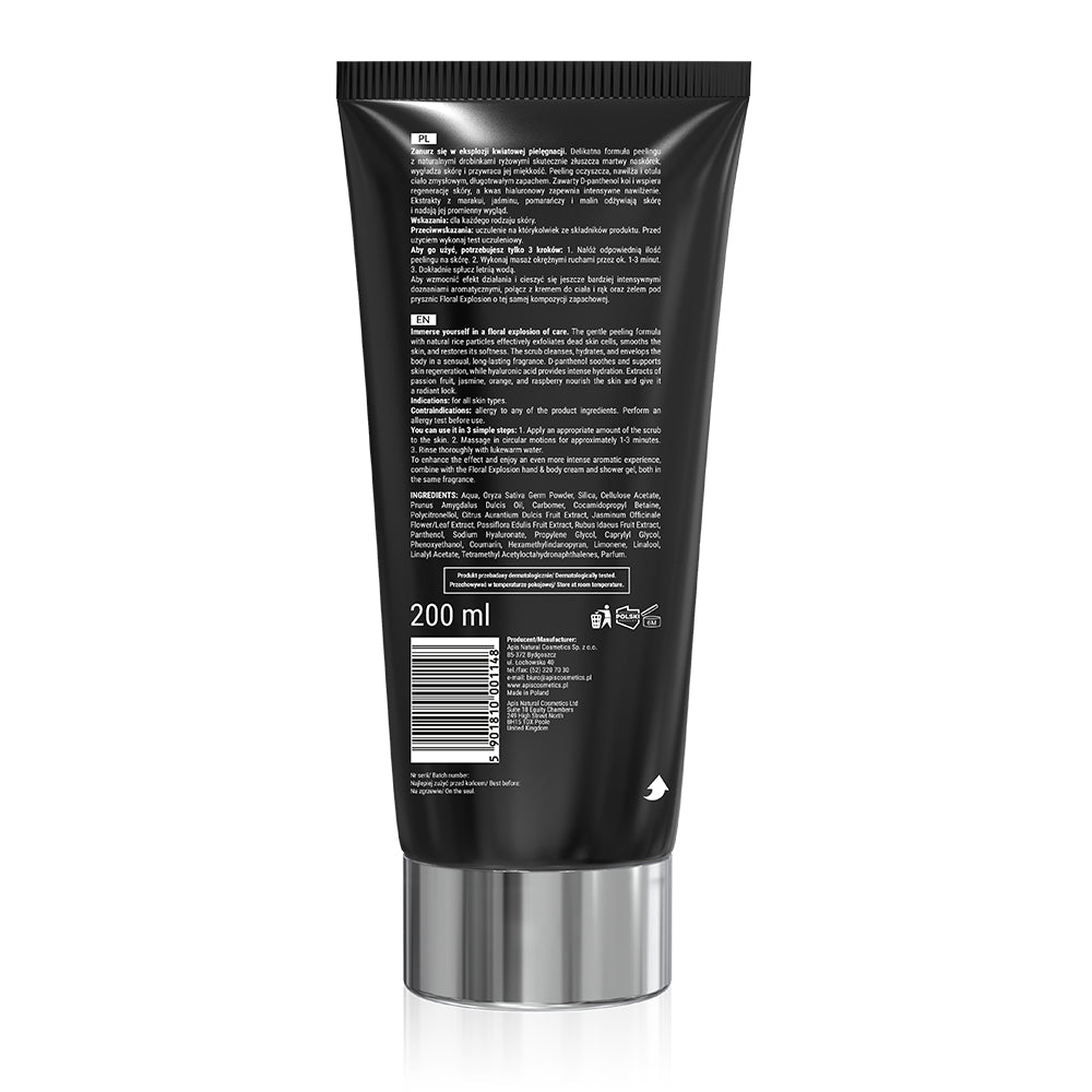 Apis Floral Explosion Wygładzający Peeling Ryżowy Do Ciała / 200 Ml